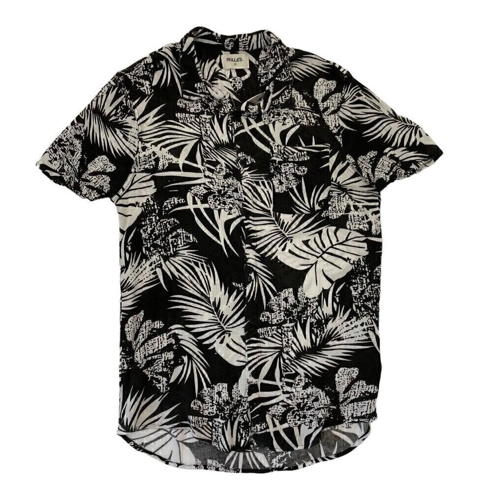 Rolla's Tropical Hawaiian Button Front Shirt Short Sleeve Mens size Medium